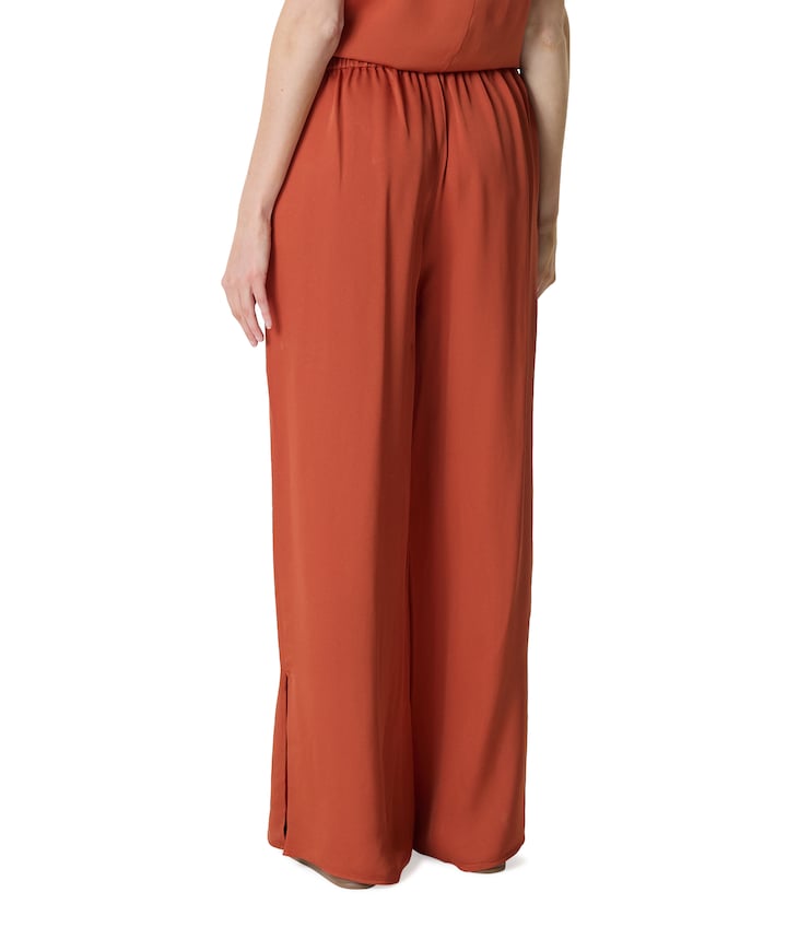 SLFLAURA HW SLIT B dames broek brique