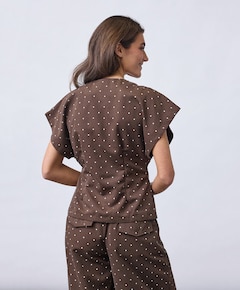 Dames gilet bruin