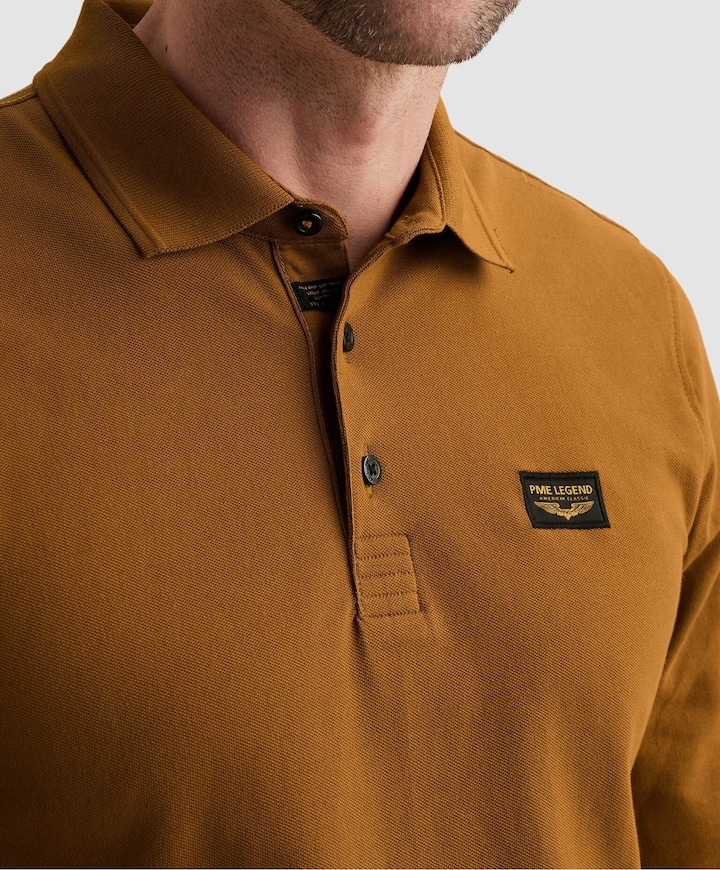 Heren polo bruin