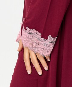 Dames ochtendjas bordeaux