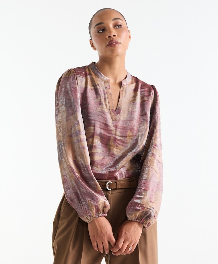 Dames blouse brique