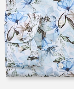 Heren overhemd lange mouw blauw