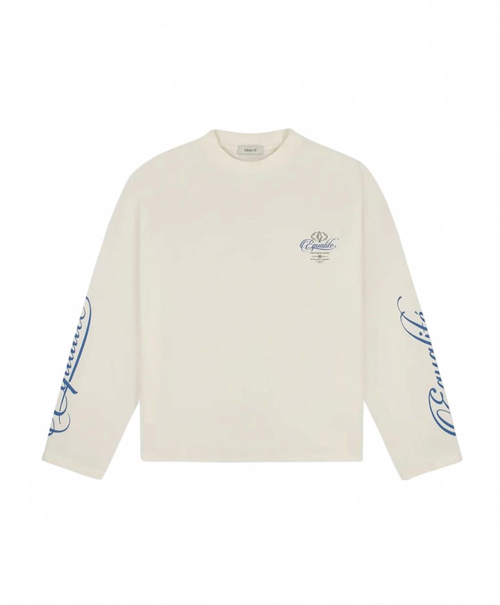 Uniseks longsleeve ecru