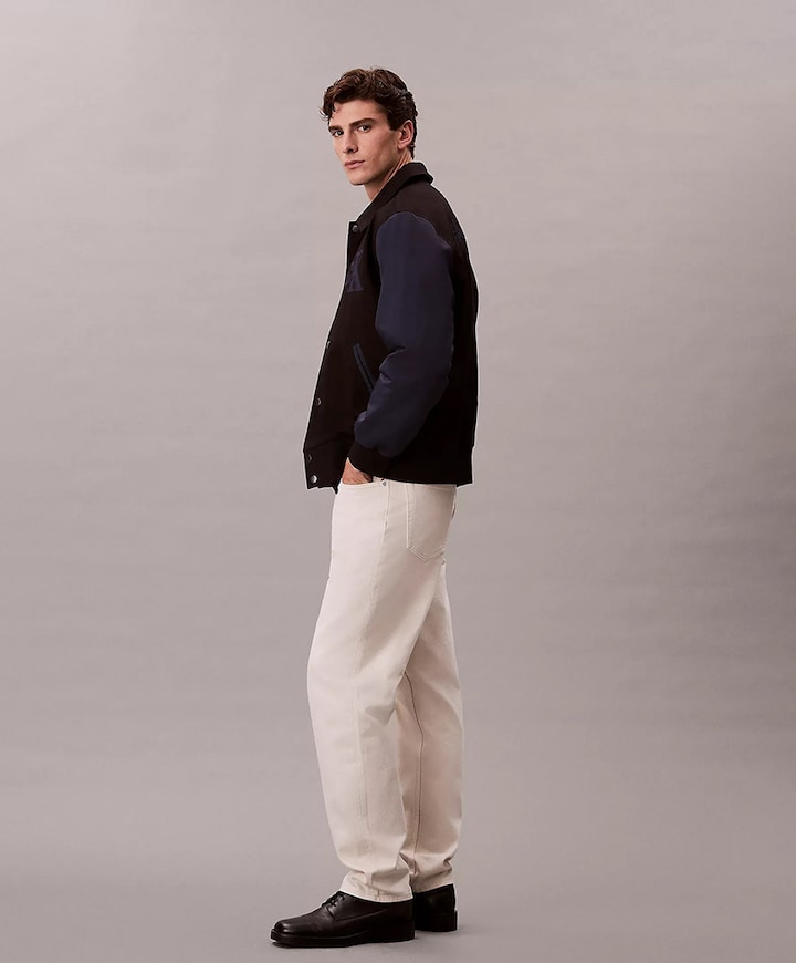 5PKT 90S TAPER WASHED BONE JEAN heren jeans ecru