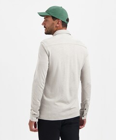 Heren overhemd lange mouw grijs