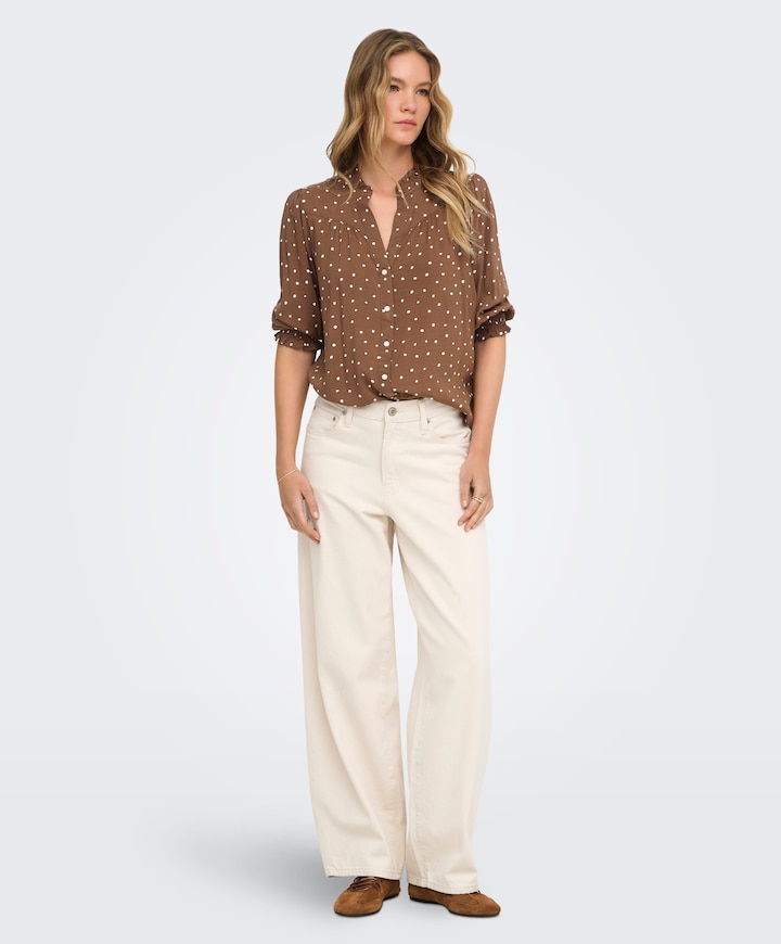 Dames blouse bruin