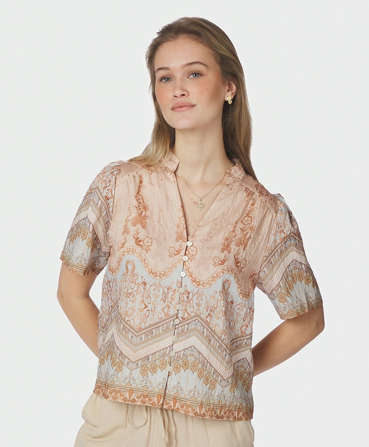 Dames blouse oranje