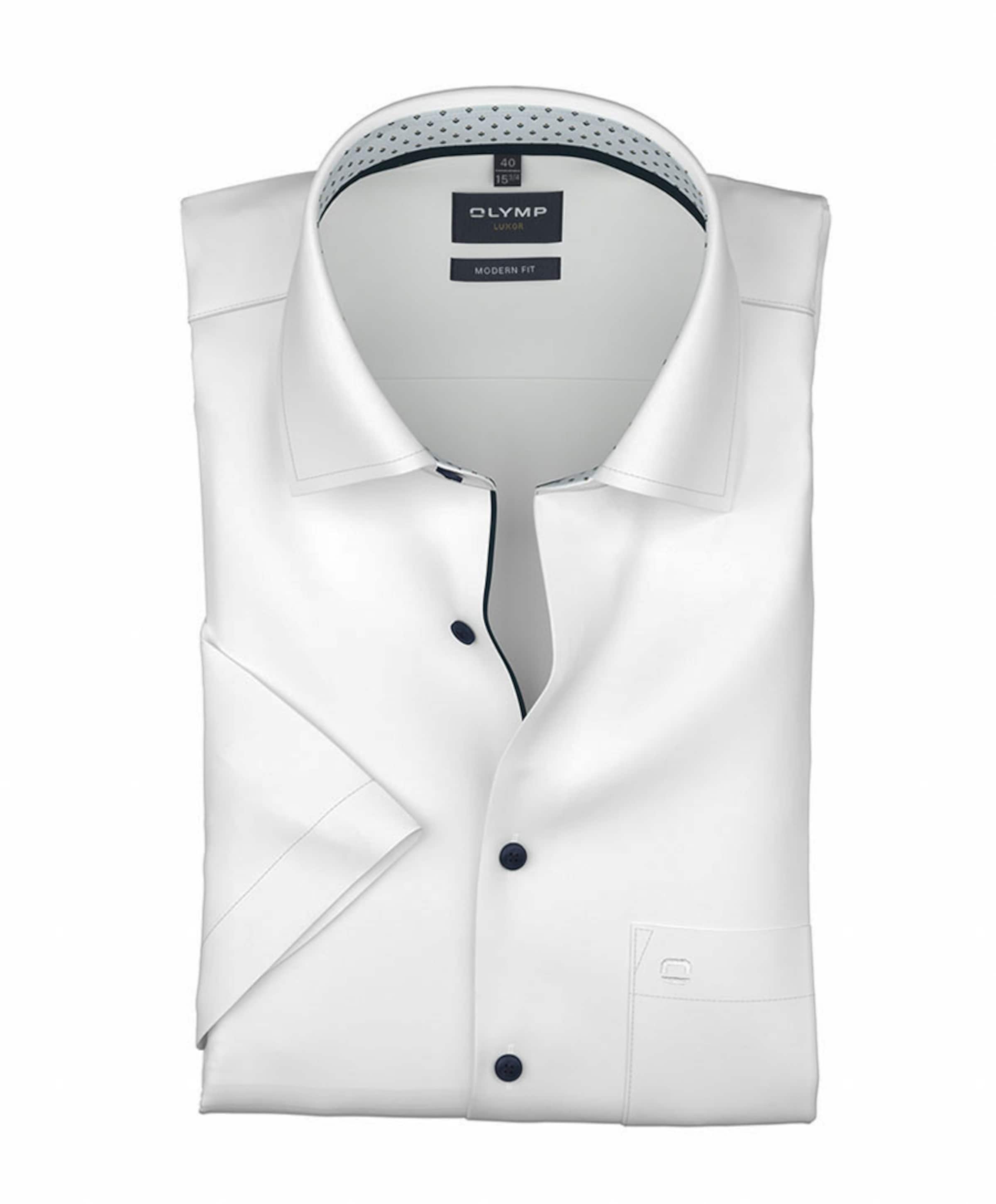 Heren overhemd korte mouw wit