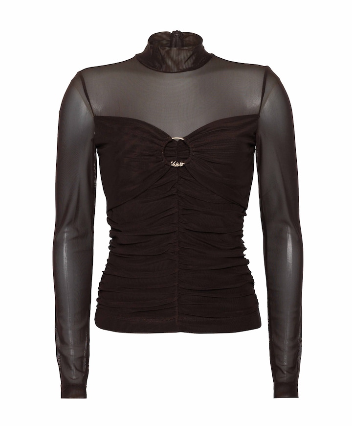 Dames longsleeve bruin