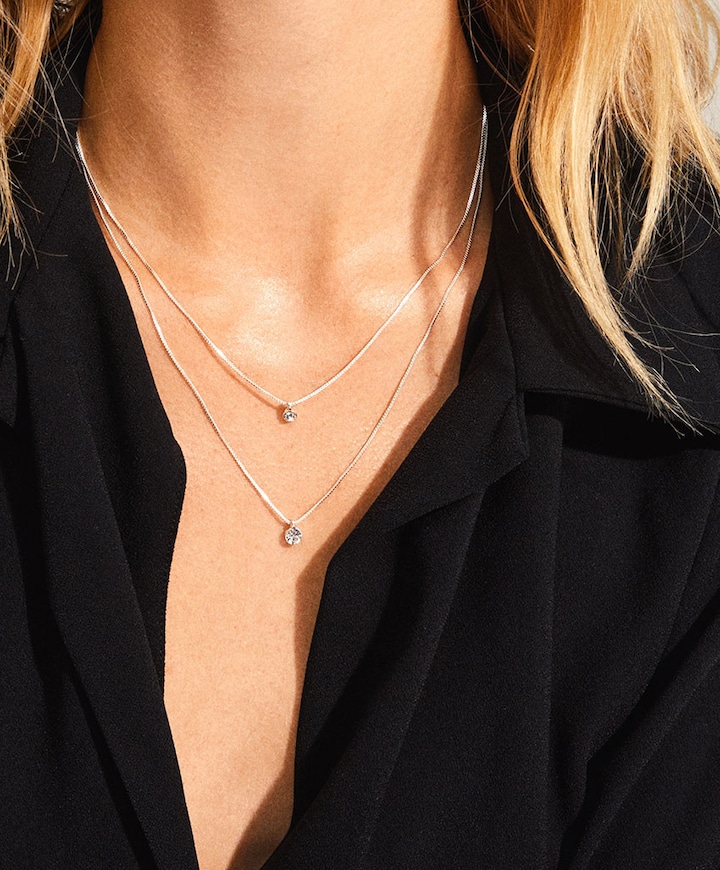 Dames ketting zilver