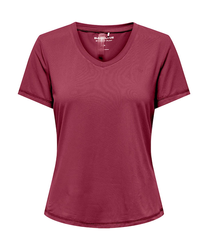 Dames t-shirt bordeaux