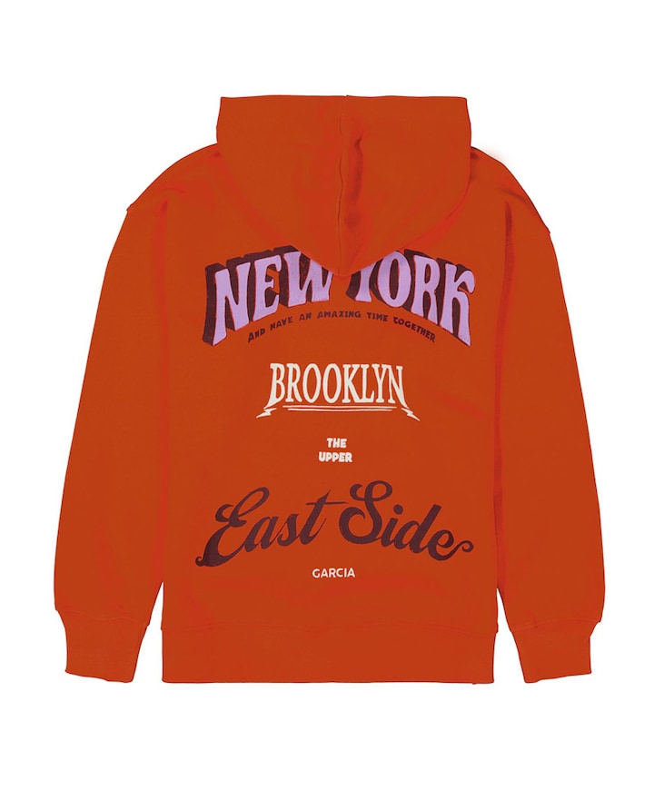 Meisjes hoodie oranje
