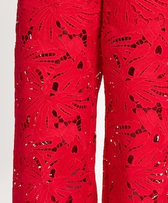 Lace Bloom dames broek rood