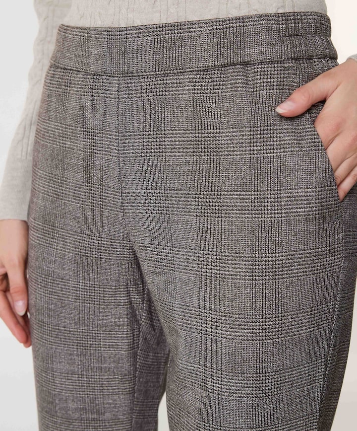 Wide leg dames broek bruin