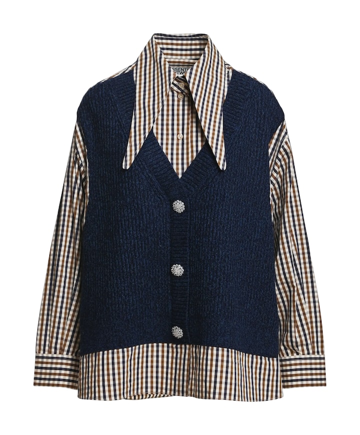Dames blouse blauw