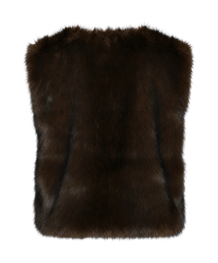 Dames gilet bruin