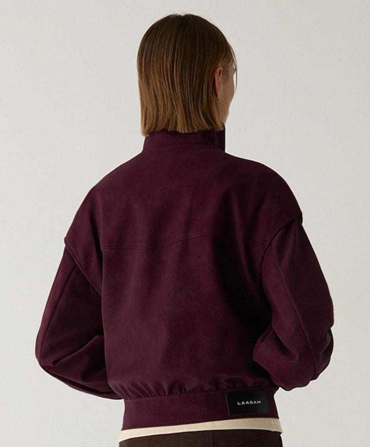Dames leren jas bordeaux
