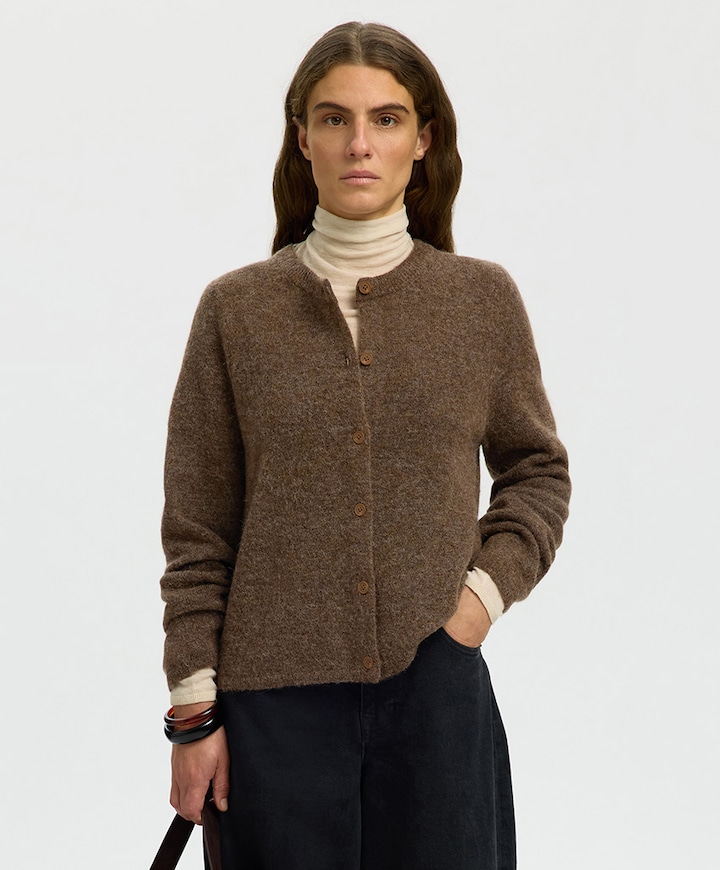 Dames vest bruin