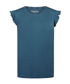 Dames pyjamatop blauw