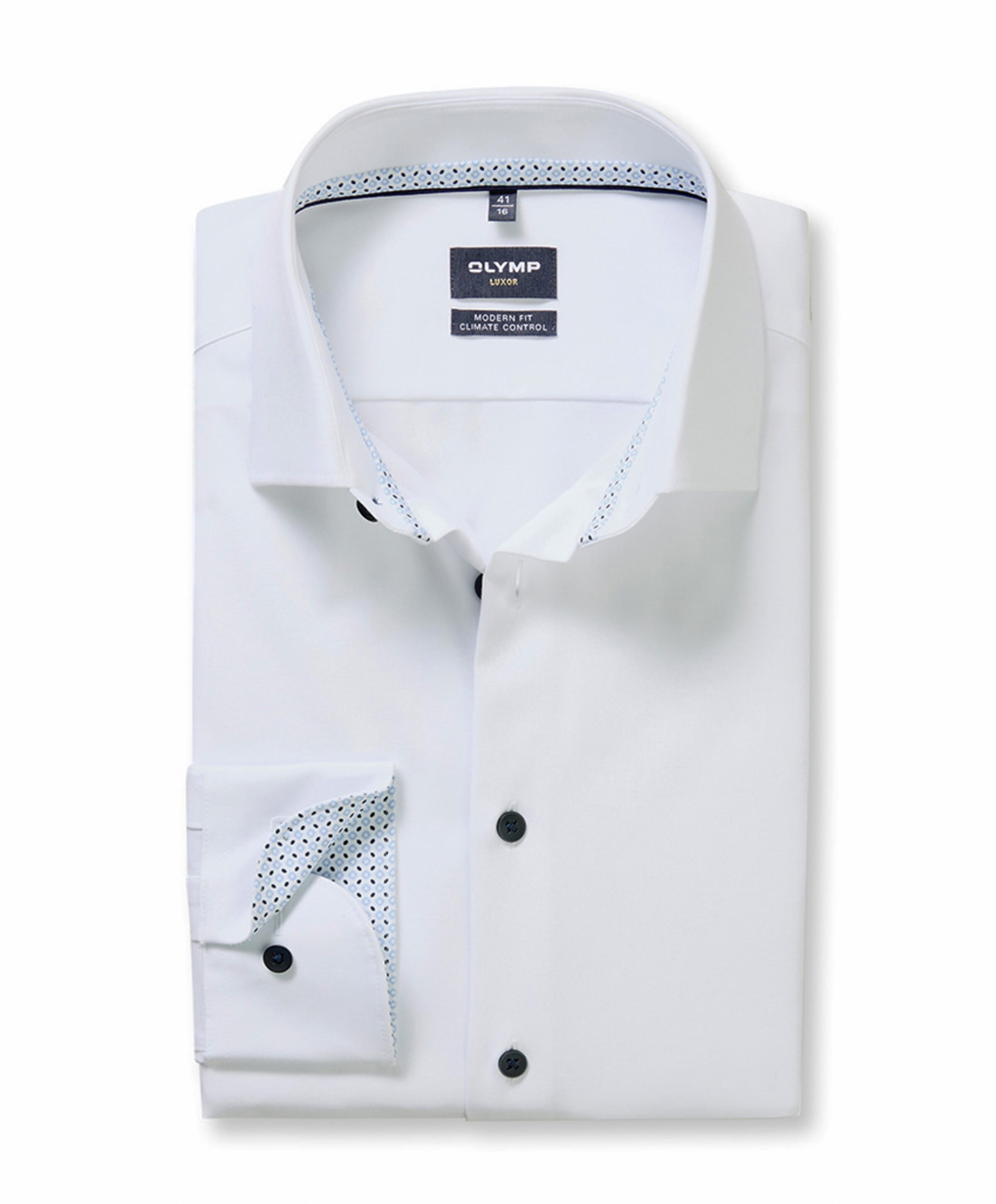 Heren overhemd extra lange mouw wit