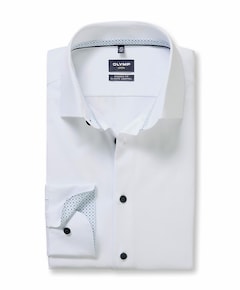 Heren overhemd extra lange mouw wit