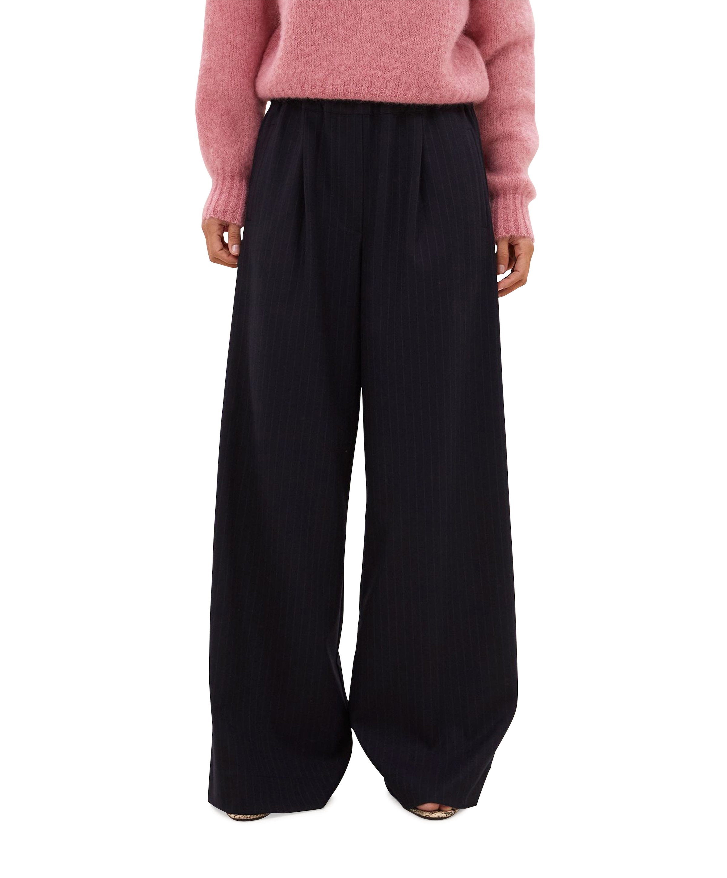 benji pinstripe pants dames broek blauw