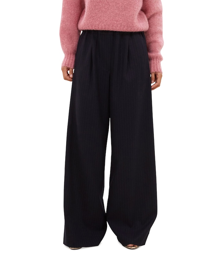 benji pinstripe pants dames broek blauw