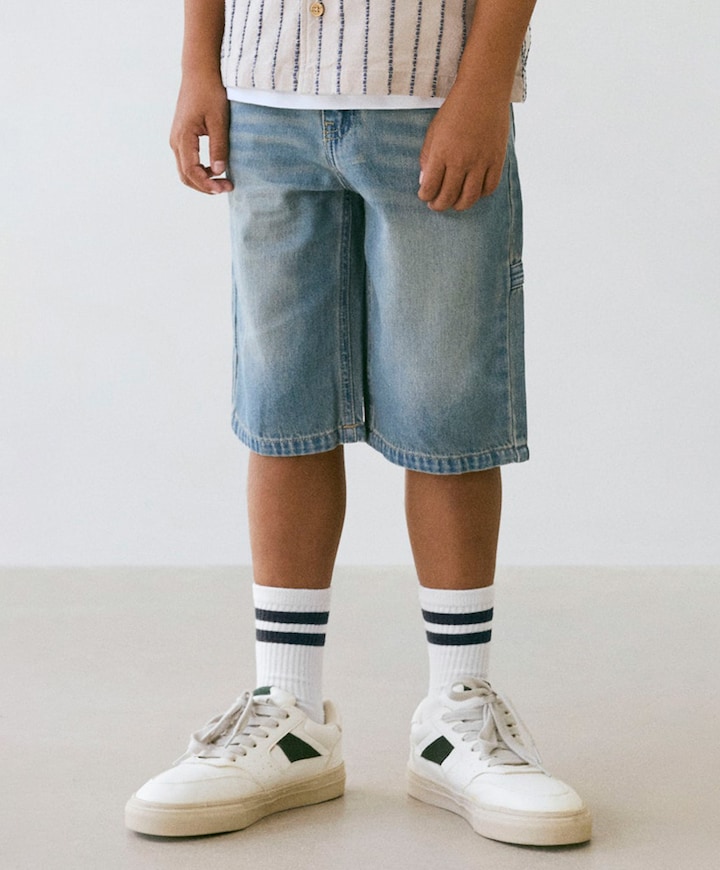 NKMRYAN REG DNM BERMUDA 3550-OZ H jongens korte broek blauw