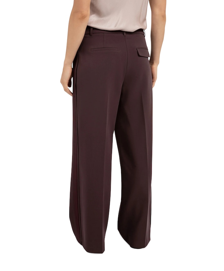 With satin side tape dames broek bordeaux