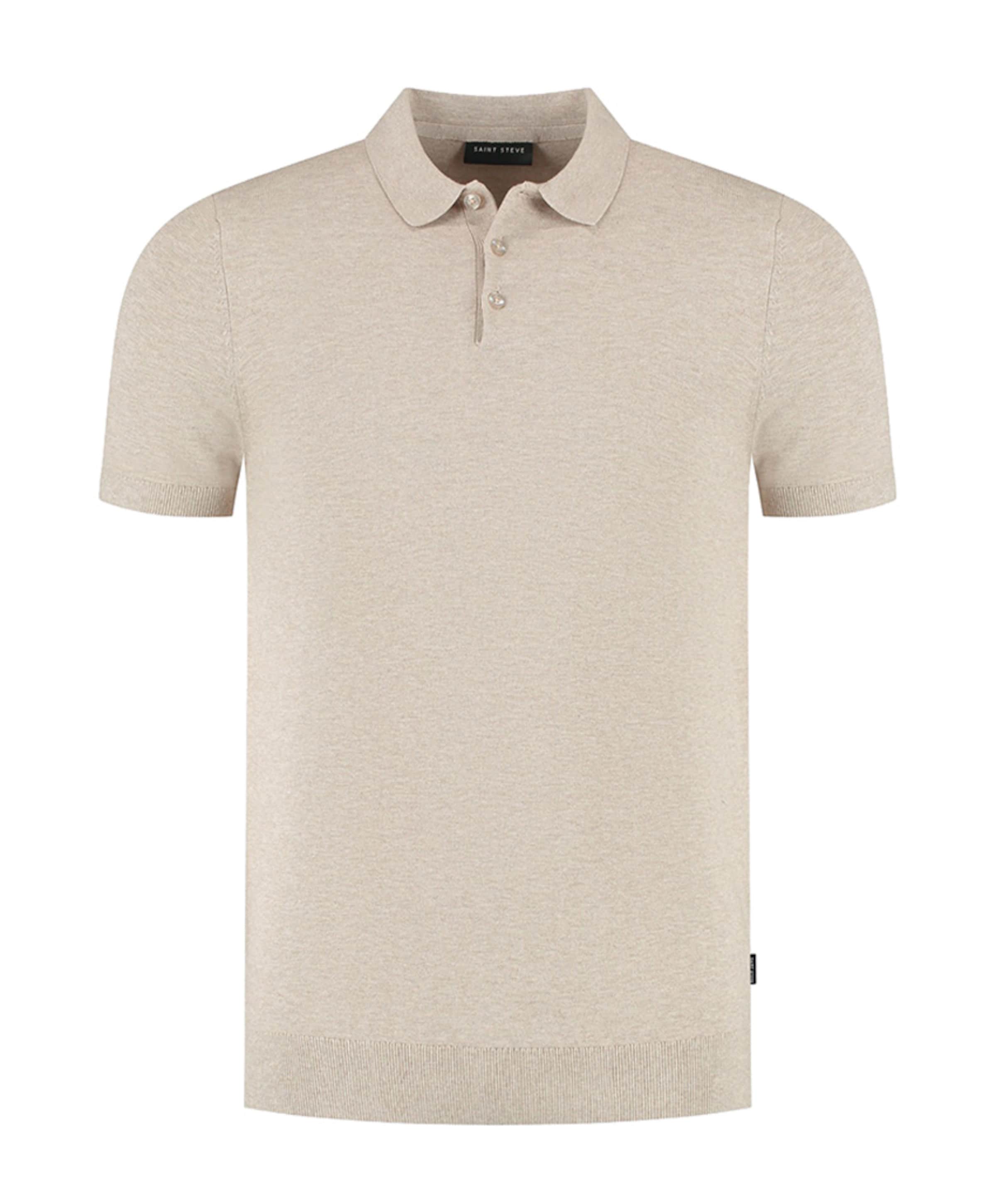 Heren polo beige