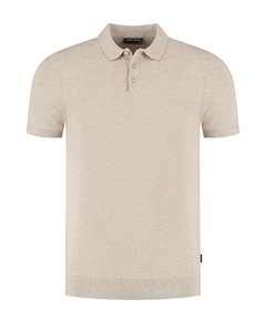 Heren polo beige