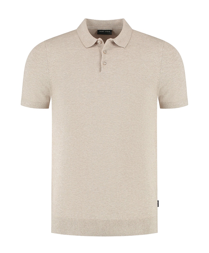 Heren polo beige