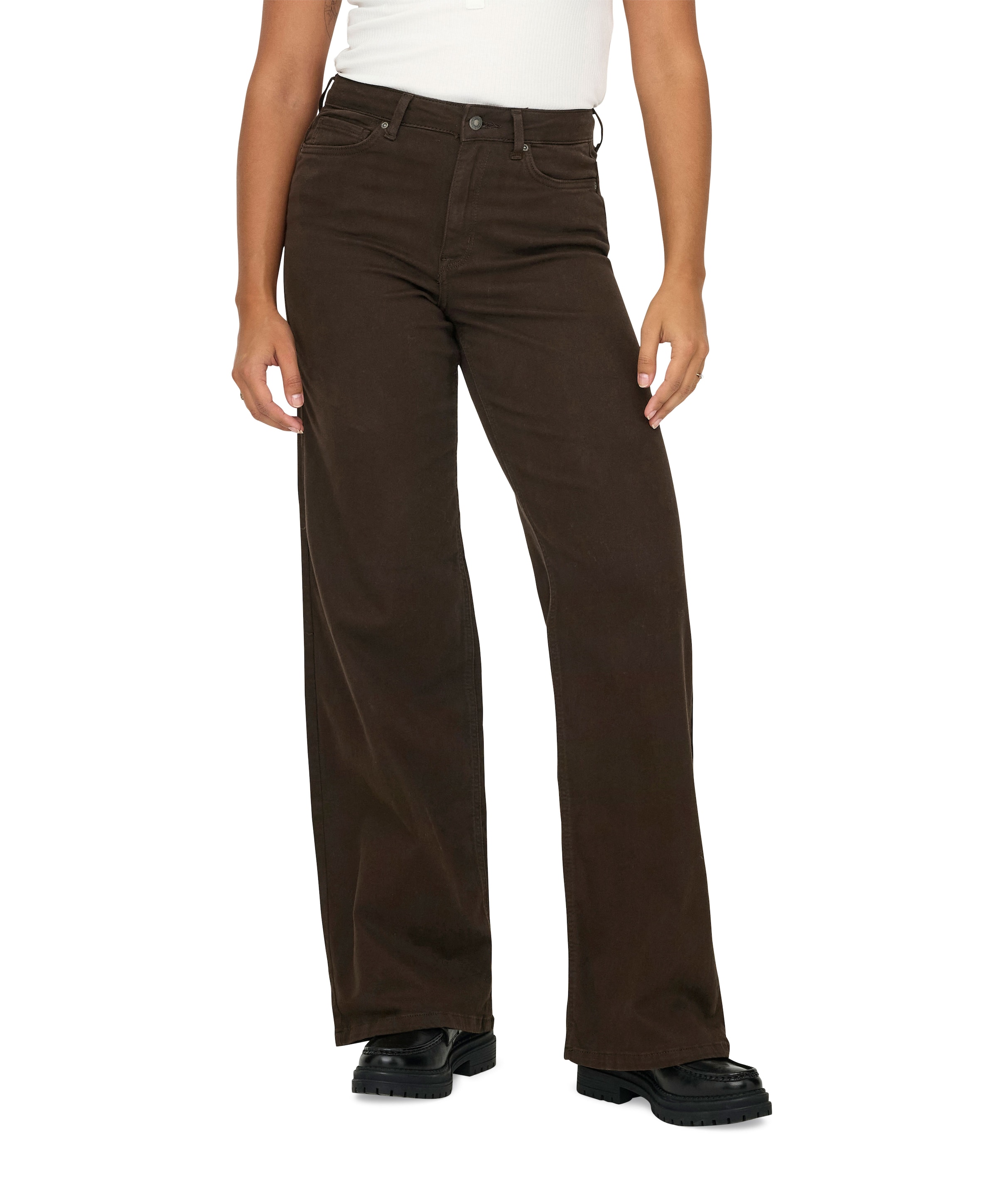 ONLMADISON BLUSH HW WIDE COLOR dames jeans bruin