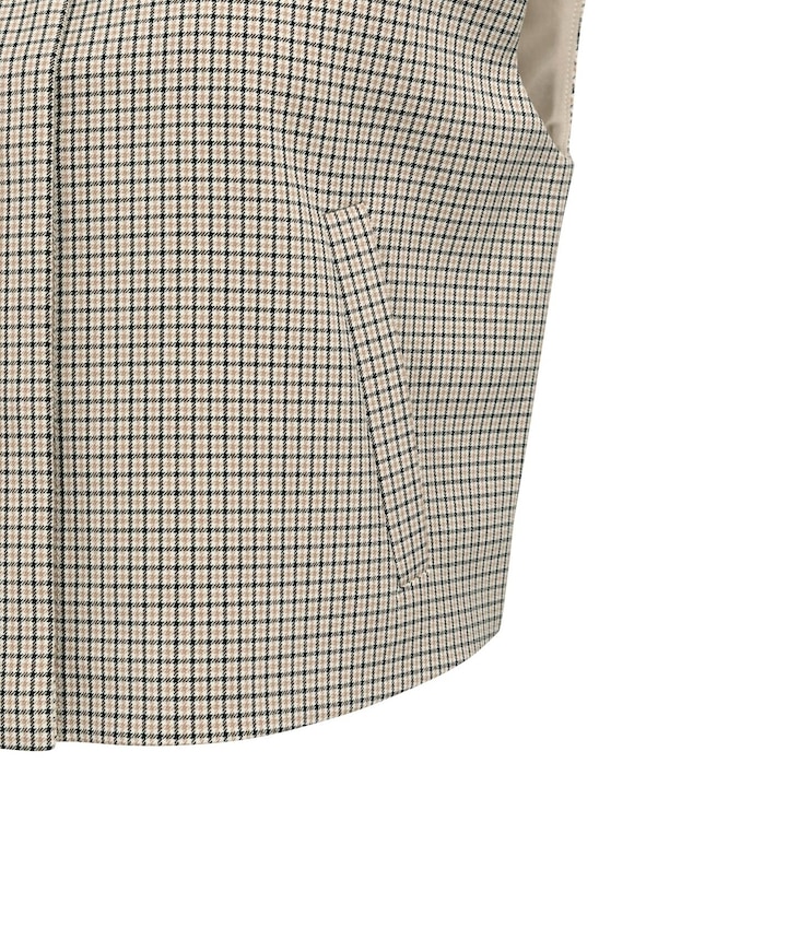Dames gilet beige