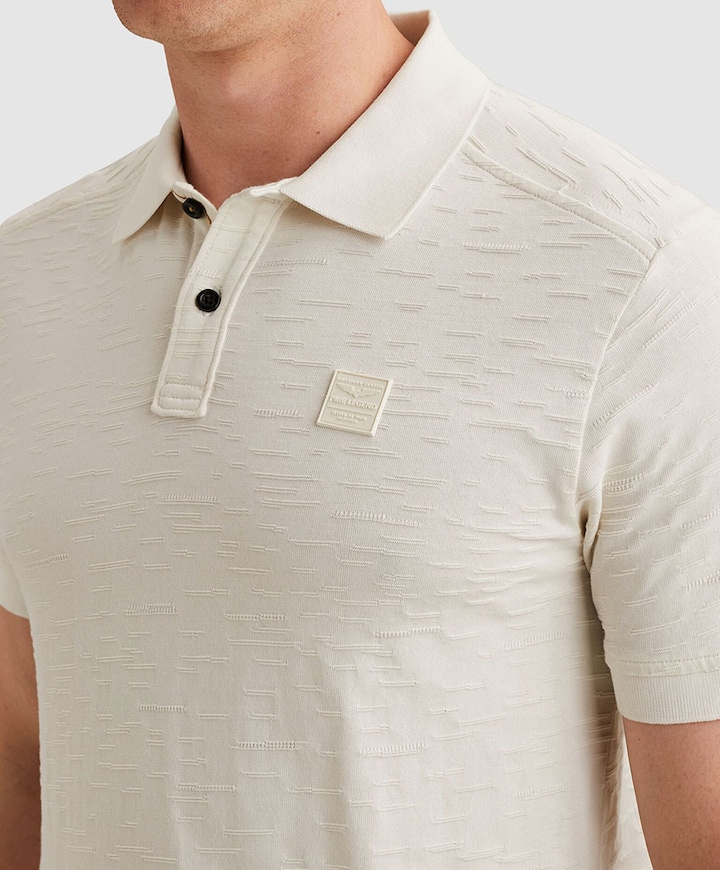 Heren polo ecru