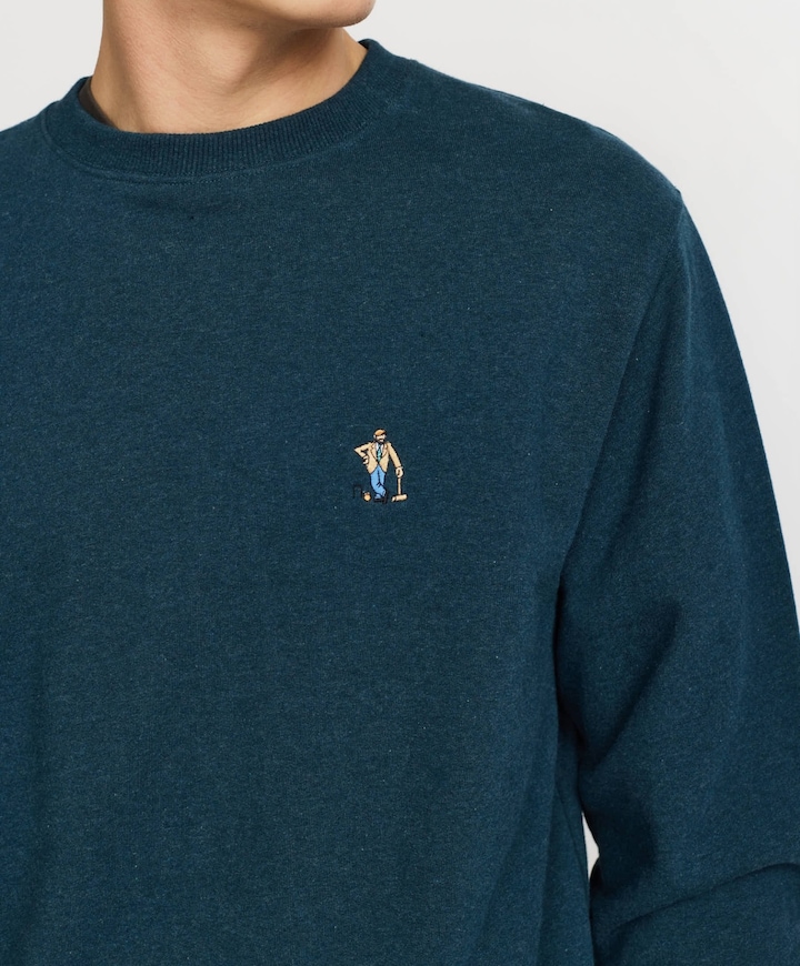 Heren sweater blauw