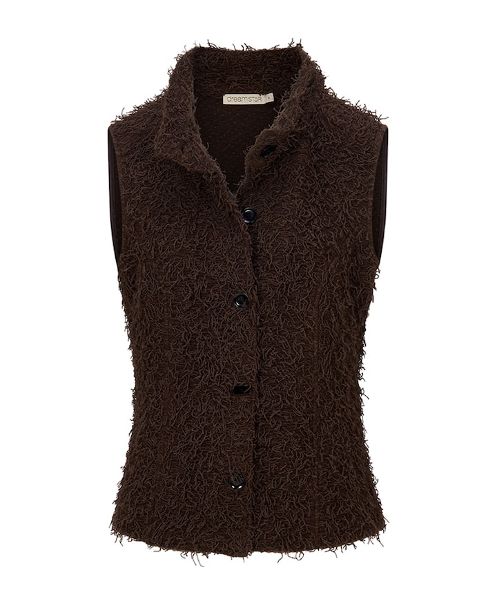 Dames gilet bruin