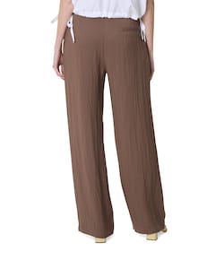 Woven wide leg trousers - L32 dames broek bruin