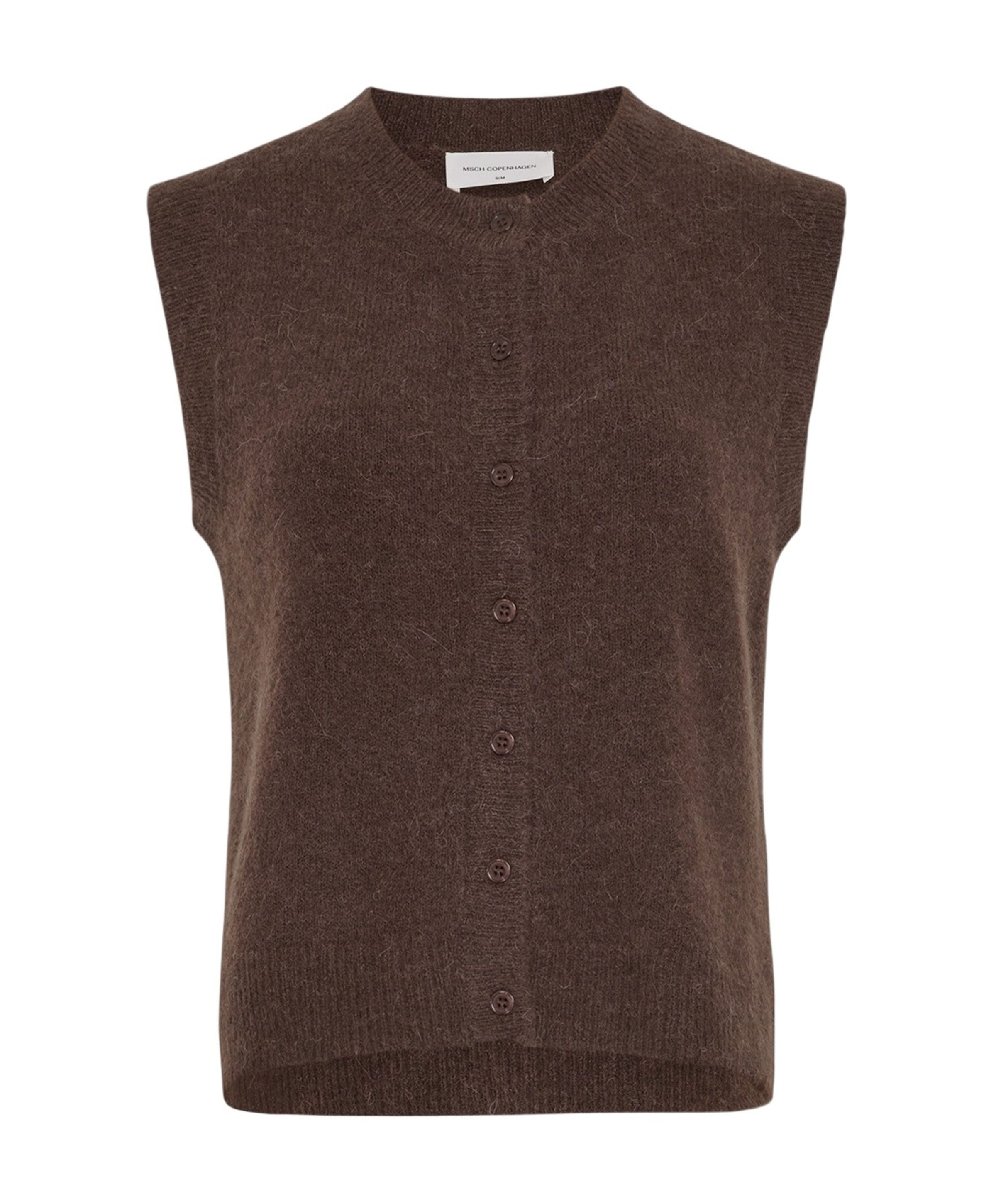 Dames gilet bruin