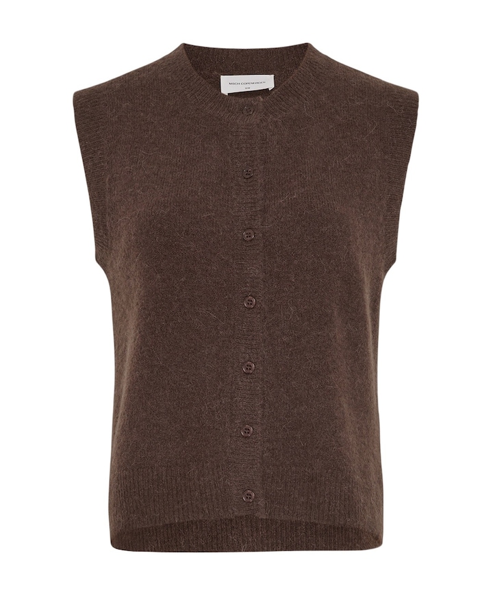 Dames gilet bruin