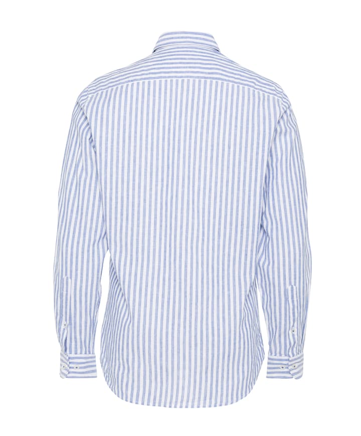 Heren overhemd lange mouw blauw