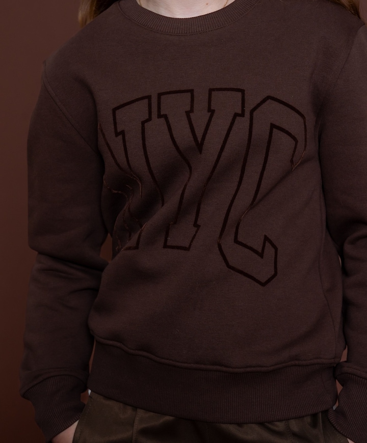 Meisjes sweater bruin
