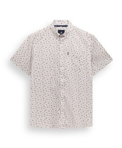 Heren overhemd korte mouw blauw