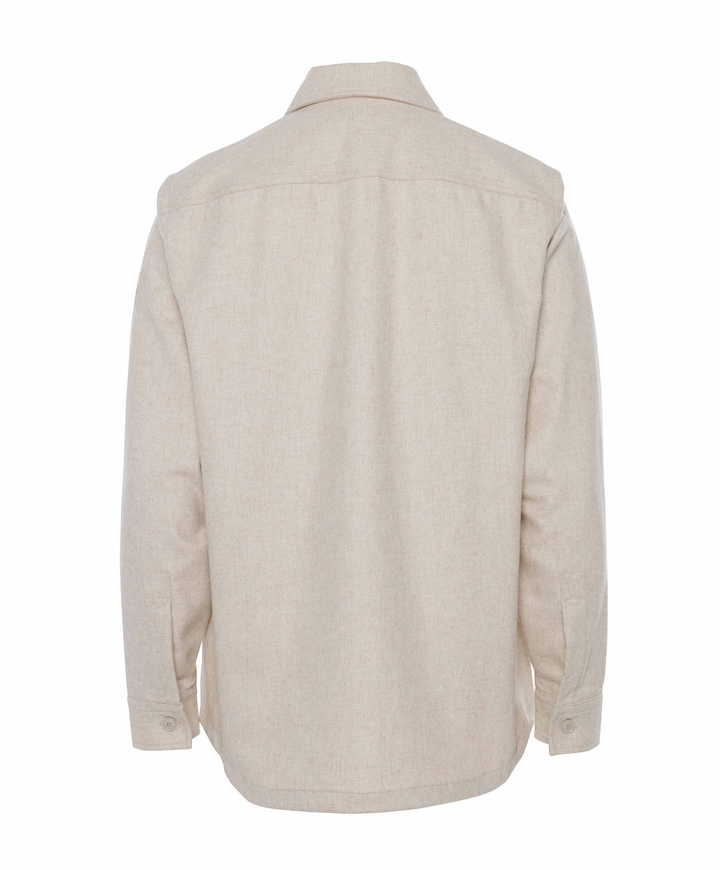 Overhemd lange mouw beige