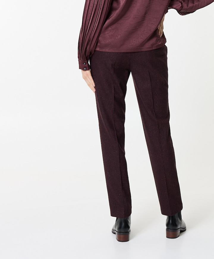 Zigarette Straight dames broek bordeaux