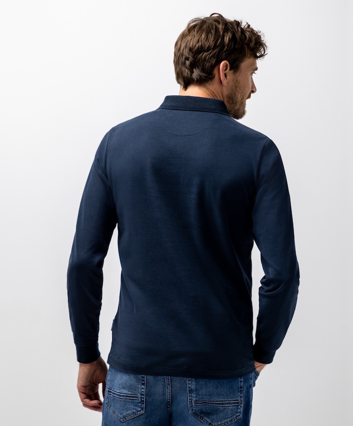 Heren polo blauw