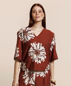 Dames blouse brique
