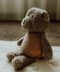 Knuffel nachtlampje beer grijs