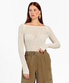 Dames longsleeve ecru