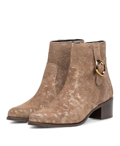 dames enkellaarzen beige